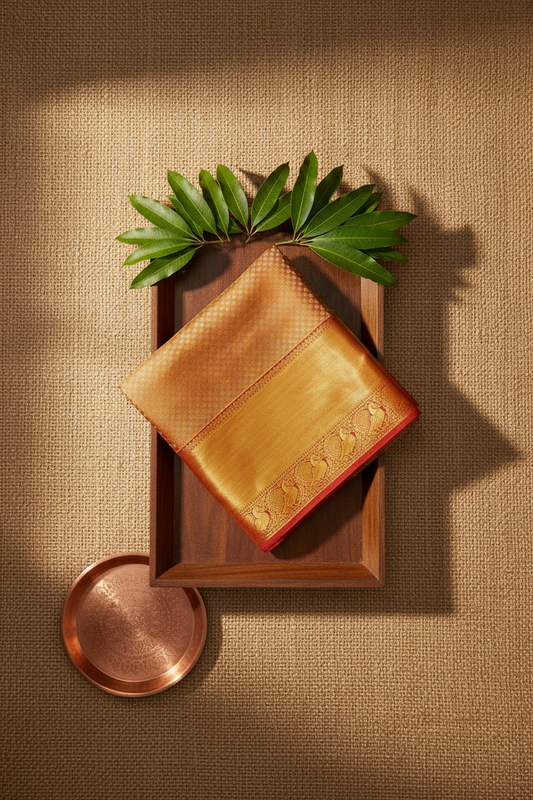 Classic Orange Kanjipuram Saree