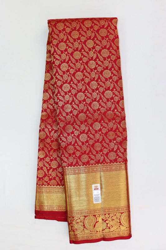 Regal Red Kanjipuram Saree From Weavers and Best on Online