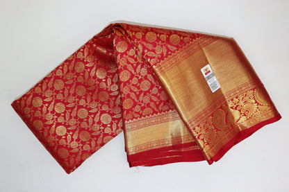 Regal Red Kanjipuram Saree From Weavers and Best on Online