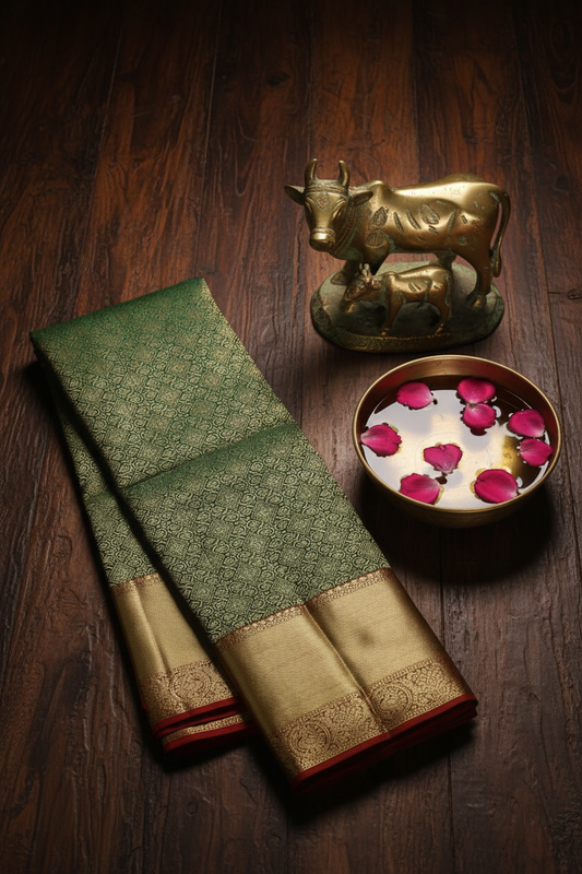 Classic Green Kanjipuram Saree
