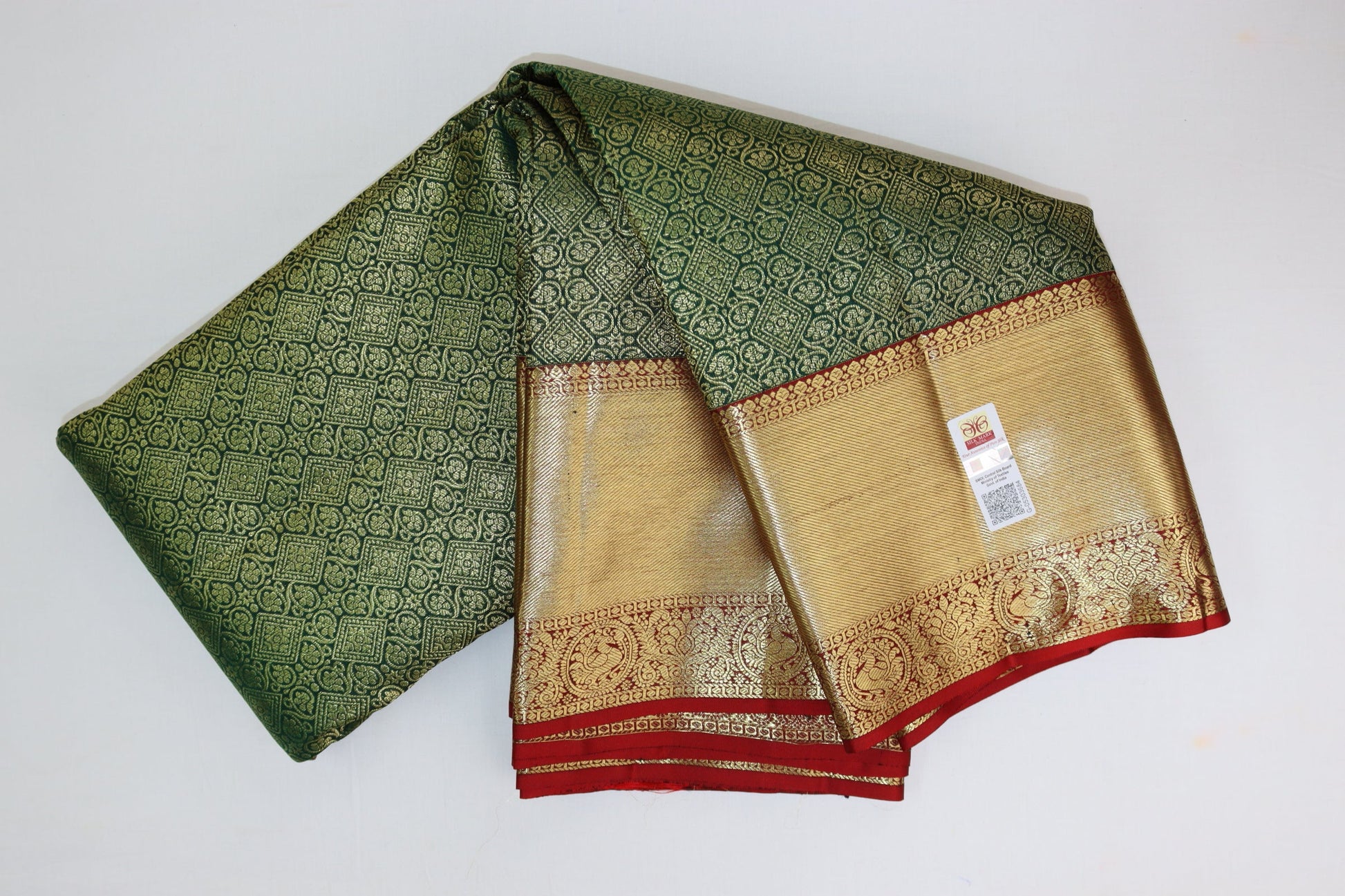 Classic Green Kanjipuram Saree From Weavers and Best on Online