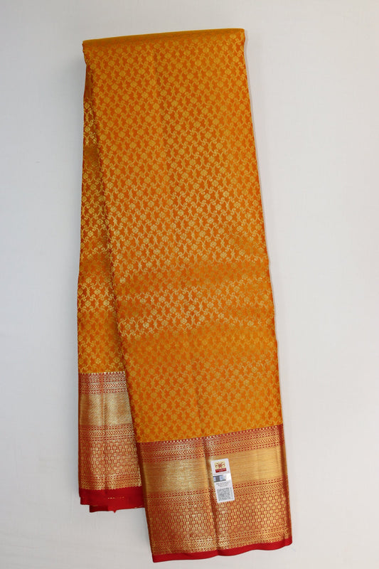 Rich Yellow Kanjipuram Saree From Weavers and Best on Online