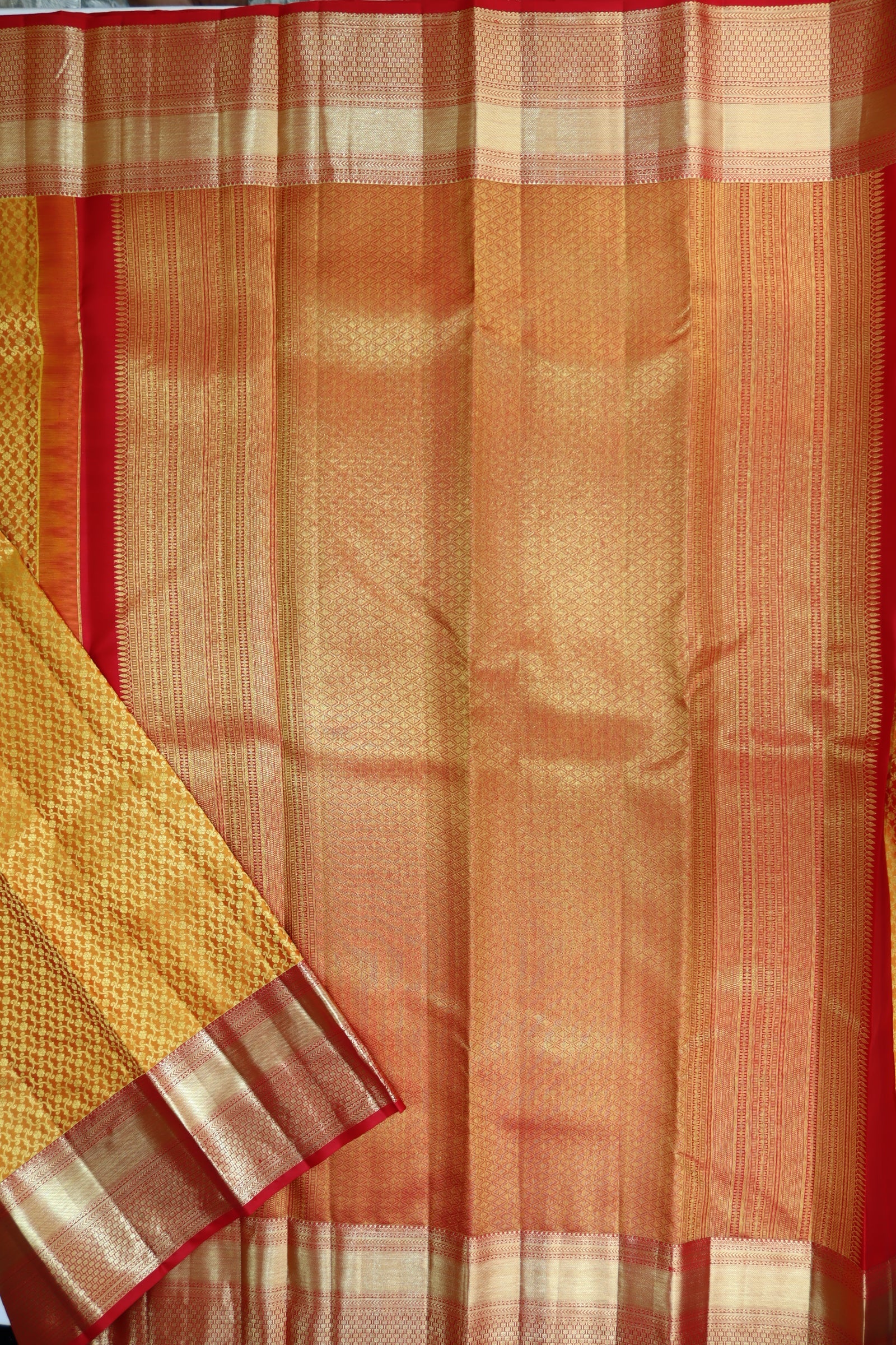 Rich Yellow Kanjipuram Saree From Weavers and Best on Online