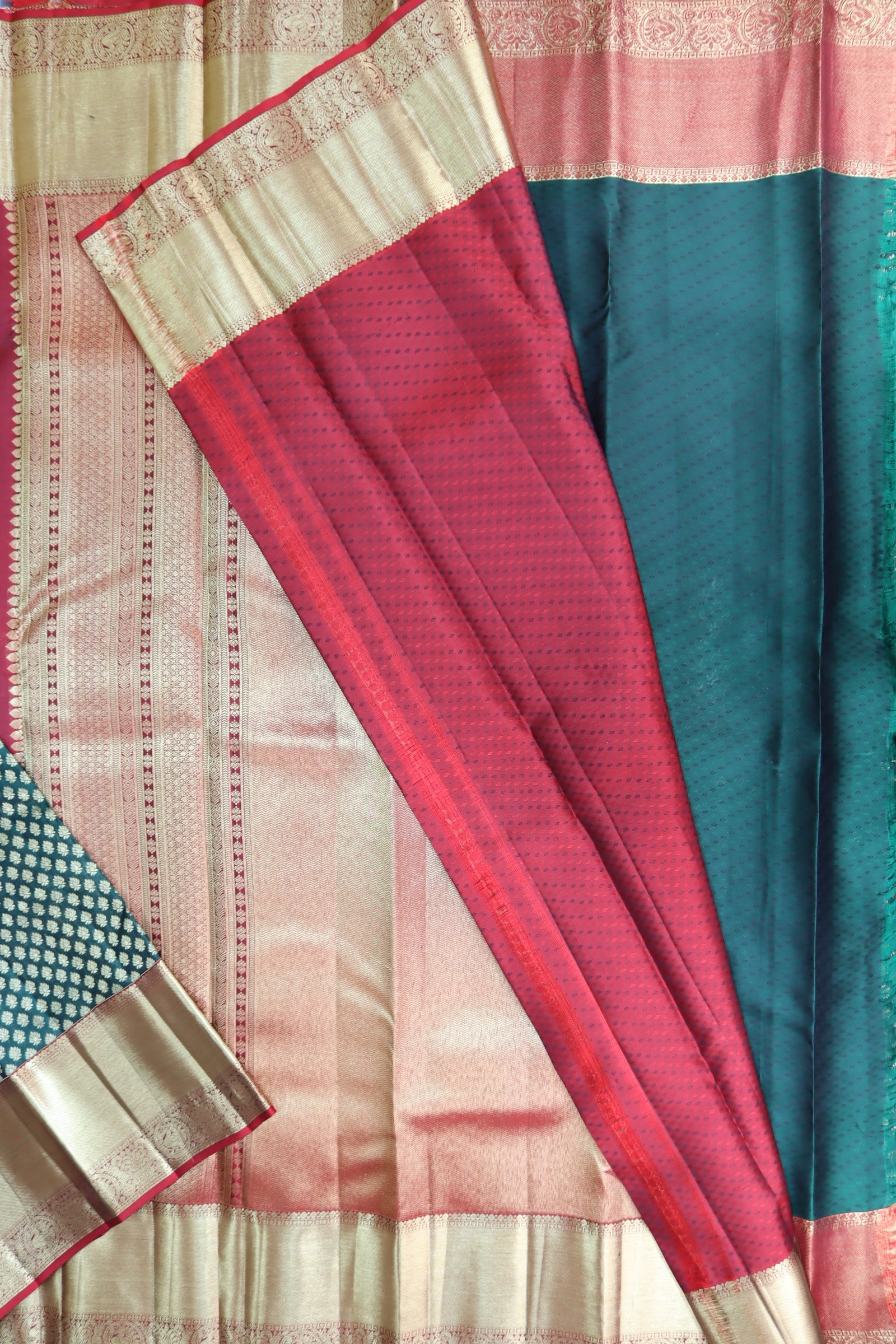 Elegant Green Kanjipuram Saree From Weavers and Best on Online