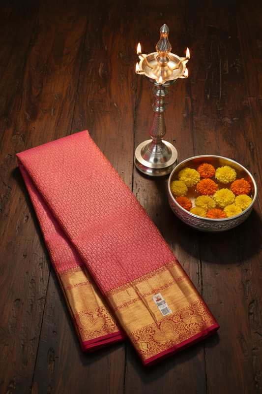 Timeless Pink Kanjipuram Saree