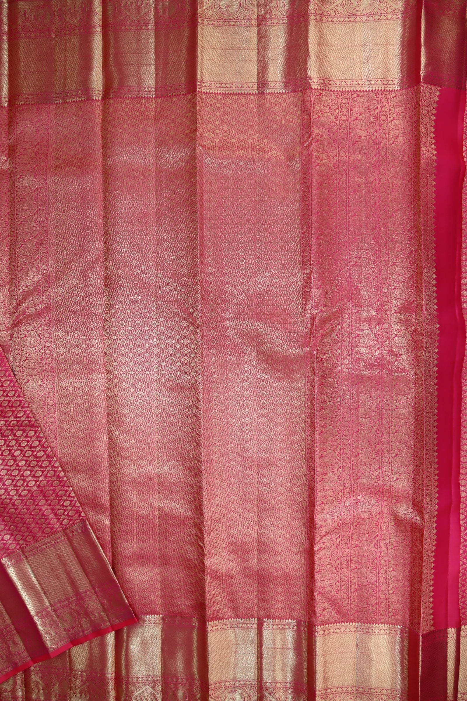 Enchanting Pink Kanjipuram Saree From Weavers and Best on Online