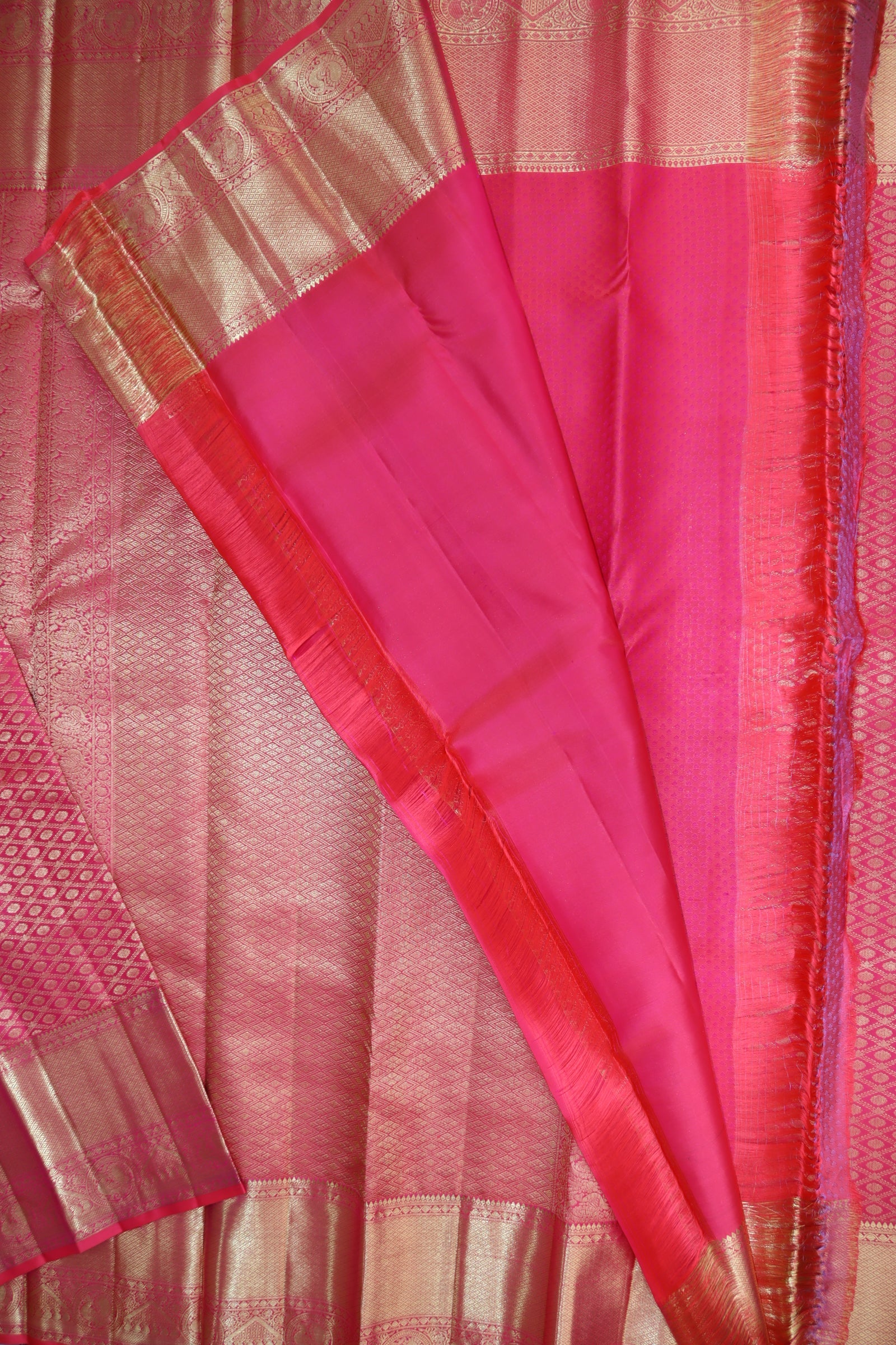 Enchanting Pink Kanjipuram Saree From Weavers and Best on Online