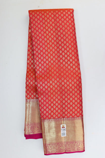 Mesmerizing Red Kanjipuram Saree From Weavers and Best on Online