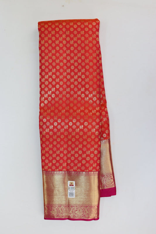 Graceful Red Kanjipuram Saree From Weavers and Best on Online