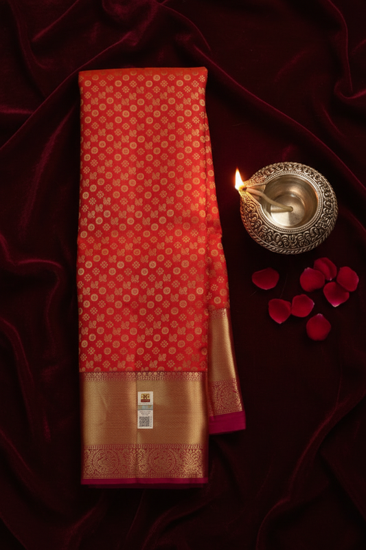 Graceful Red Kanjipuram Saree