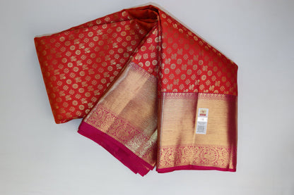 Graceful Red Kanjipuram Saree From Weavers and Best on Online