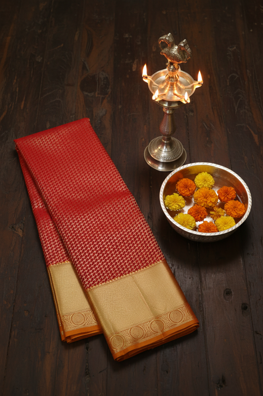 Traditional Red Kanjipuram Saree