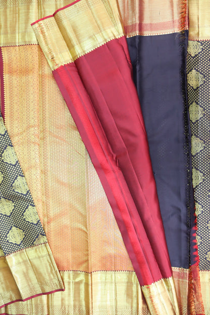 Elegant Black Kanjipuram Saree From Weavers and Best on Online