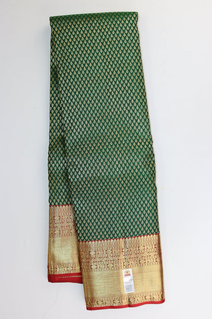 Elegant Green Kanjipuram Saree From Weavers and Best on Online