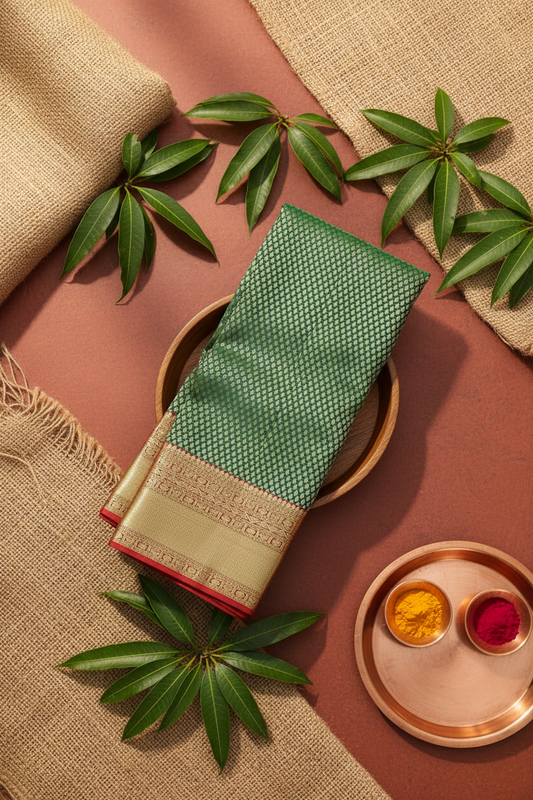 Elegant Green Kanjipuram Saree