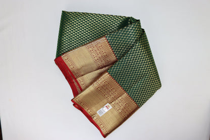 Elegant Green Kanjipuram Saree From Weavers and Best on Online