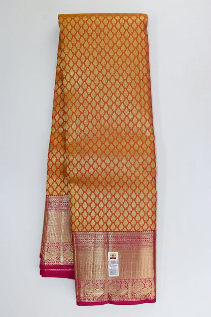 Stunning Yellow Kanjipuram Saree From Weavers and Best on Online