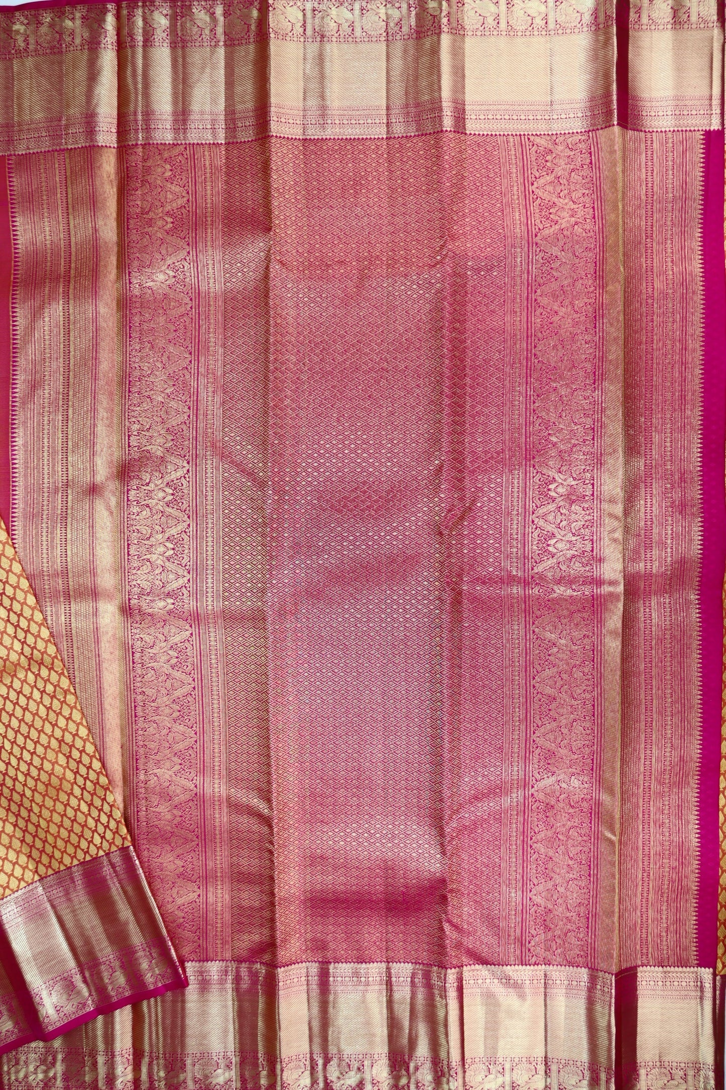 Stunning Yellow Kanjipuram Saree From Weavers and Best on Online