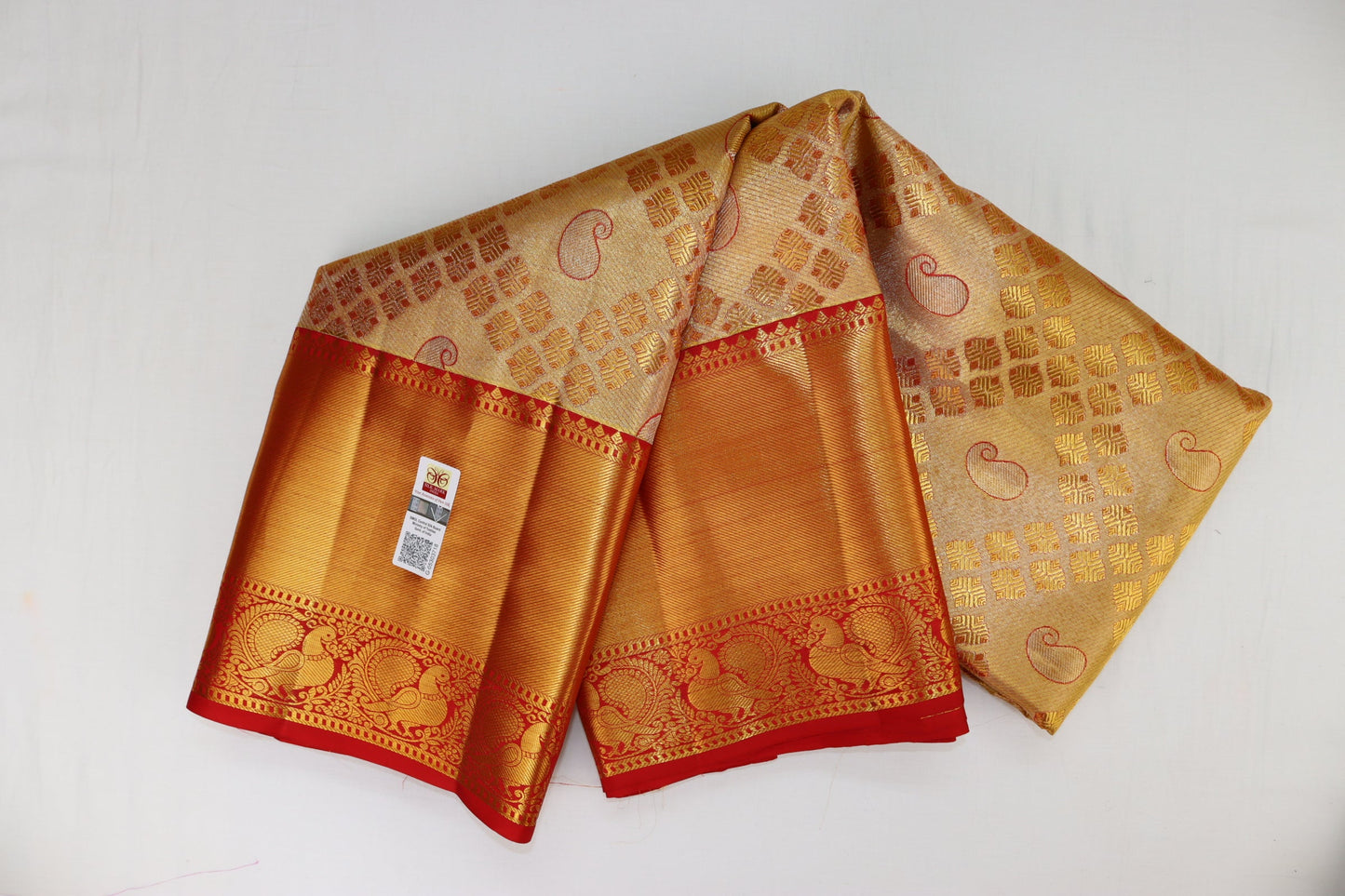 Regal Cream Kanjipuram Saree From Weavers and Best on Online