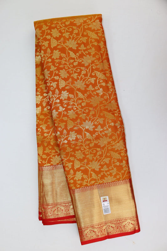 Trendy Yellow Kanjipuram Saree From Weavers and Best on Online