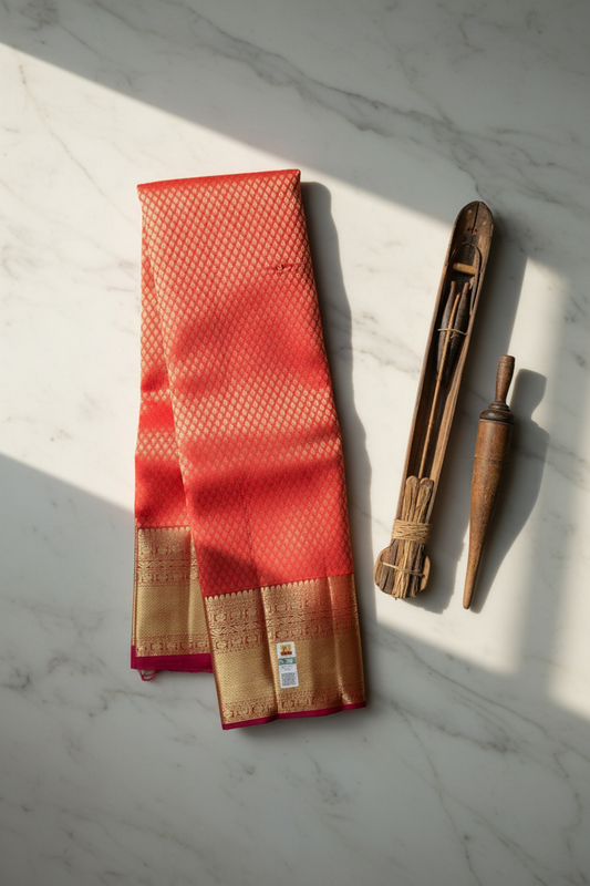 Luxurious Red Kanjipuram Saree