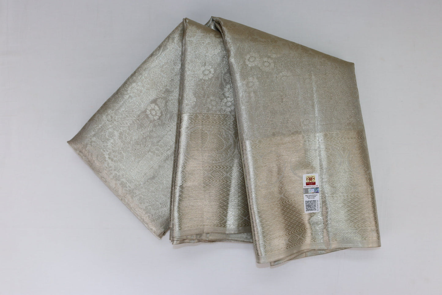 Divine Silver Kanjipuram Saree From Weavers and Best on Online