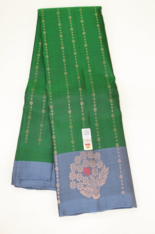 Amazing Green Kanjipuram Saree From Weavers and Best on Online