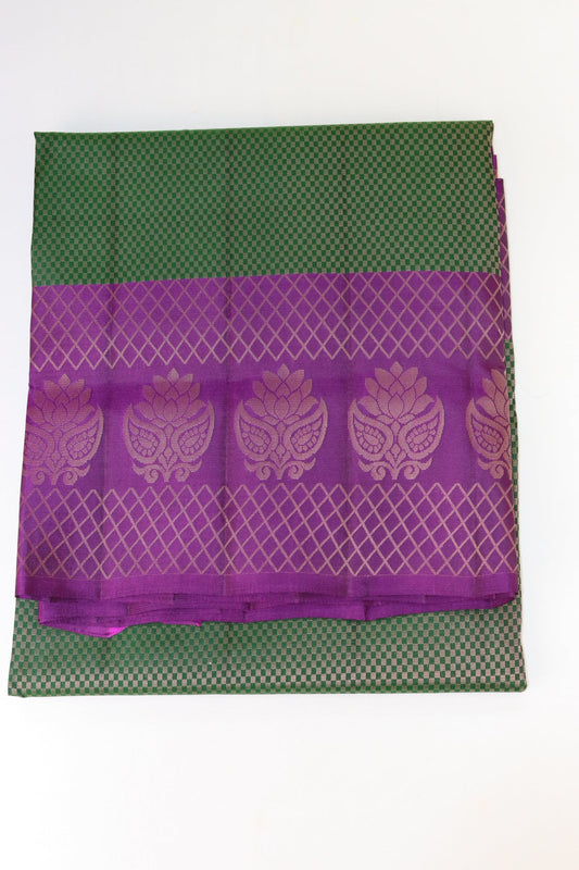 Elegant Green Kanjipuram Saree From Weavers and Best on Online