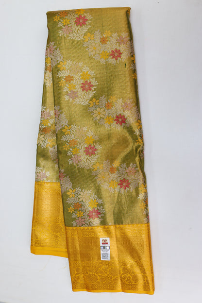 Amazing Pista Green Kachipuram Silk saree From Weavers and Best on Online