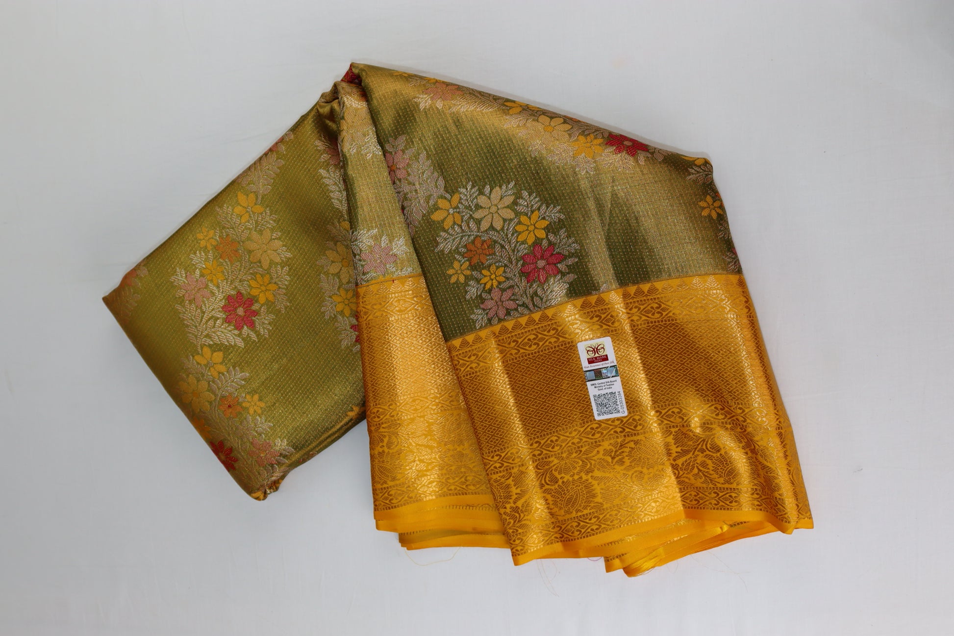 Amazing Pista Green Kachipuram Silk saree From Weavers and Best on Online