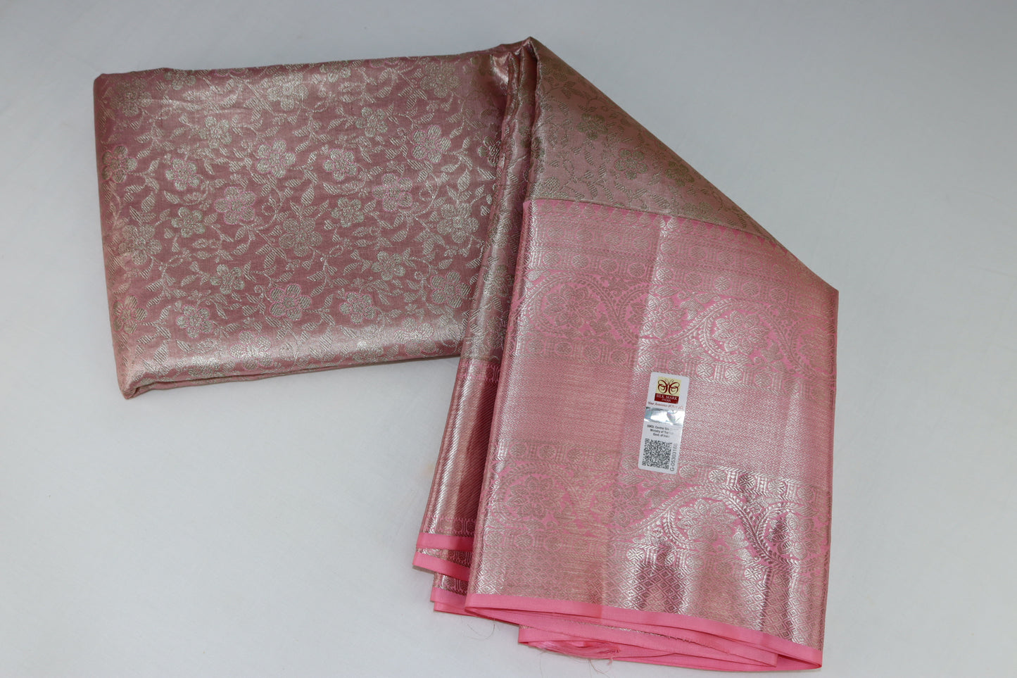 Exotic Baby Pink Kanchipuram Silk saree - My First Saree