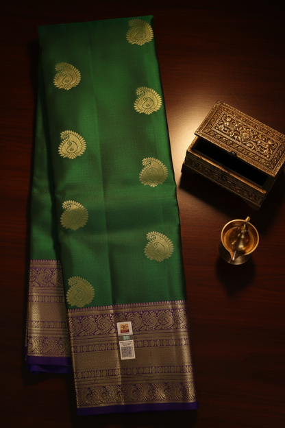 Traditional Green Kanchipuram Silk Saree