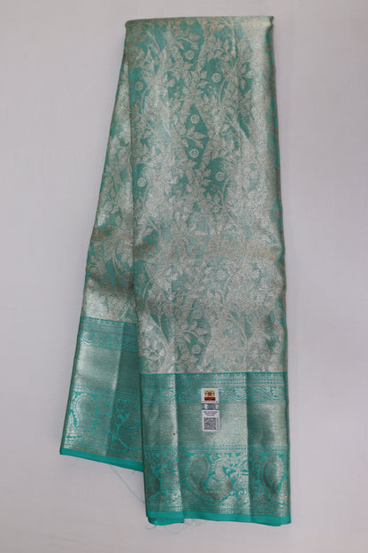 Exotic Sea Green Kanchipuram Silk saree - My First Saree