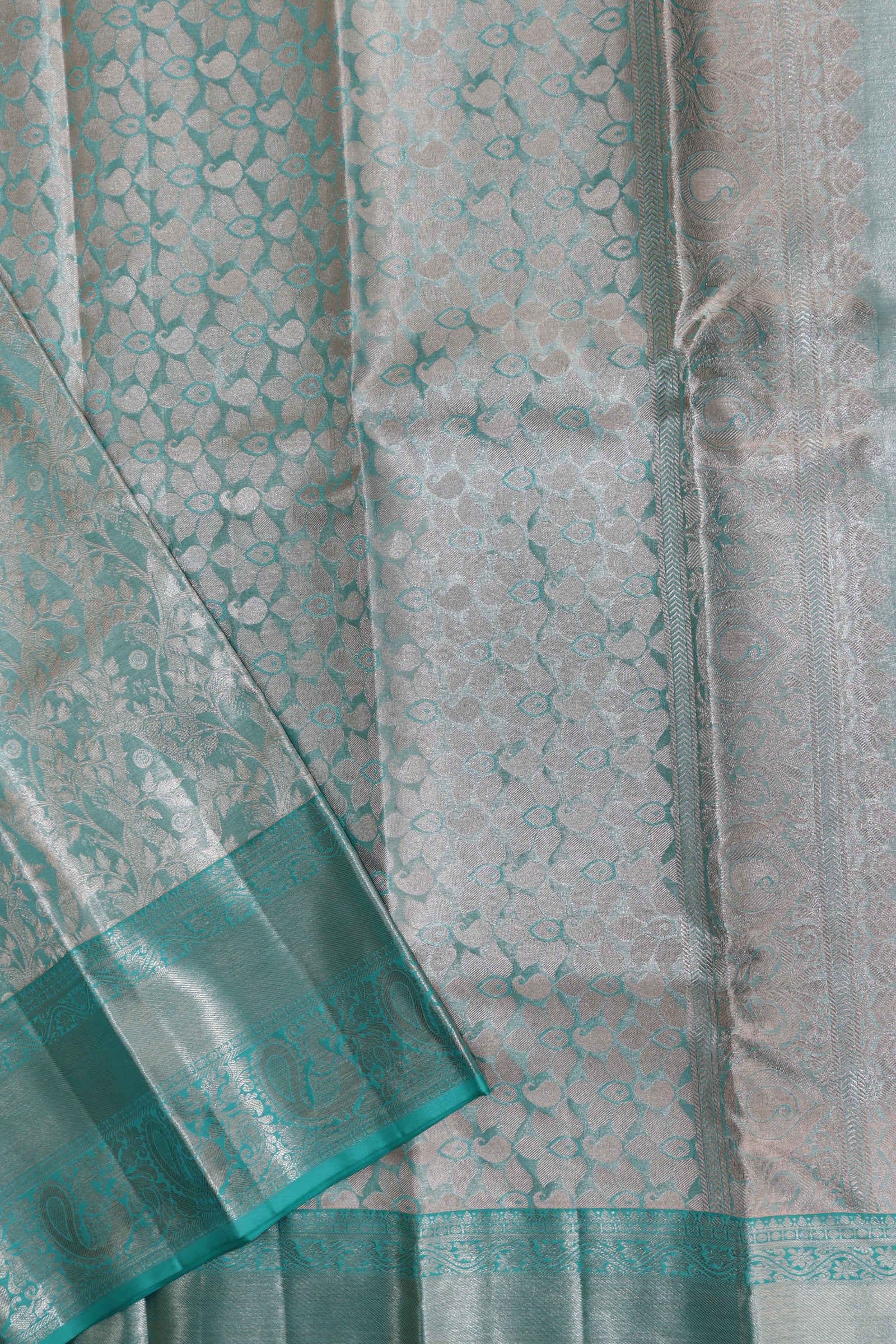 Exotic Sea Green Kanchipuram Silk saree - My First Saree