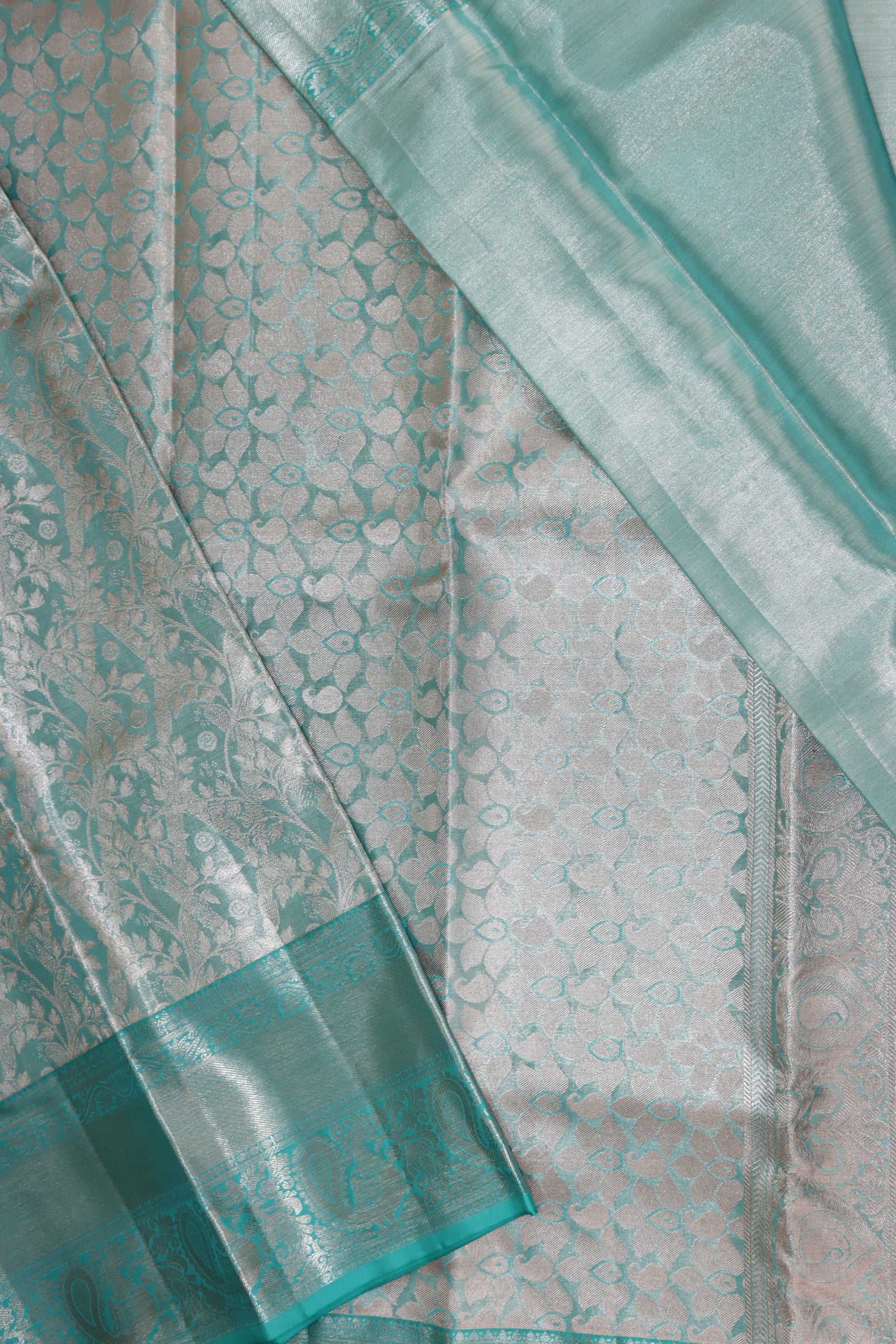 Exotic Sea Green Kanchipuram Silk saree - My First Saree