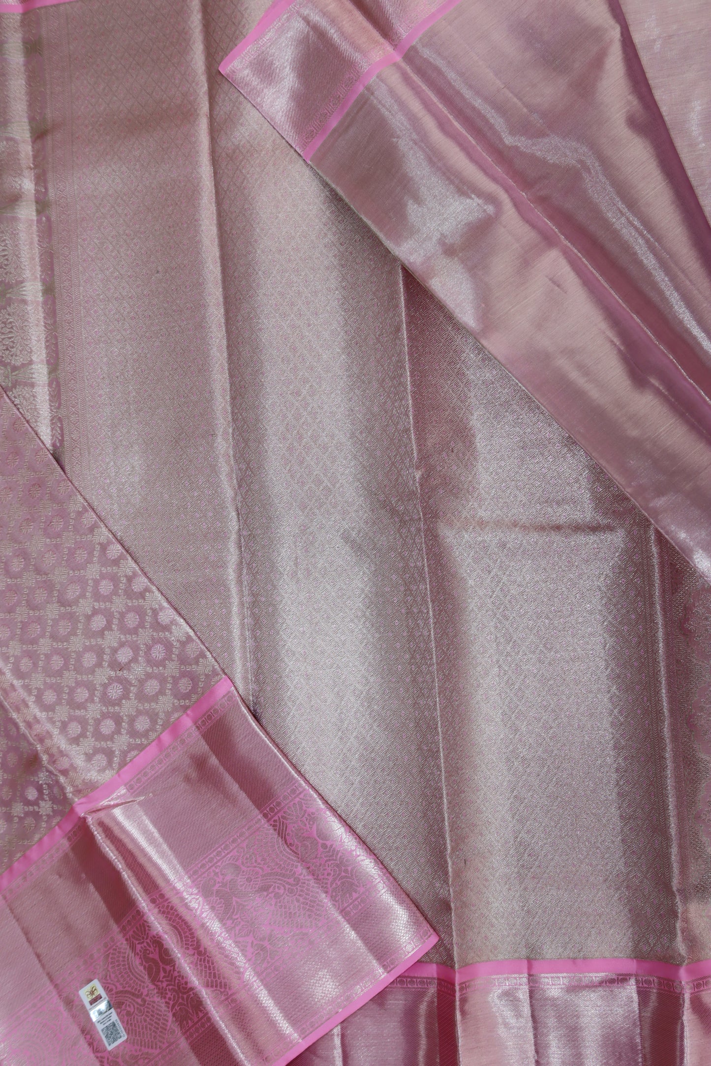 Classy Pastel Pink Kanchipuram Silk Saree