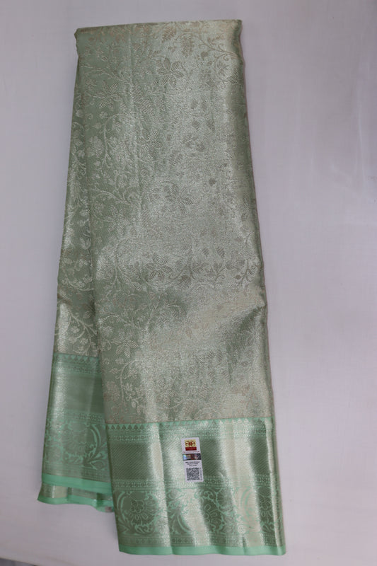 Classy Mint Green Kanchipuram Silk saree