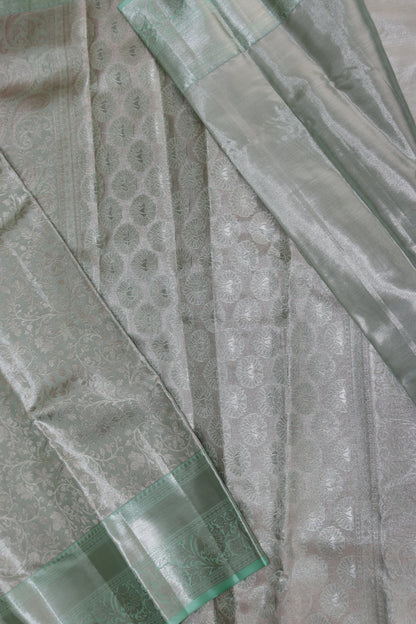 Classy Mint Green Kanchipuram Silk saree - My First Saree