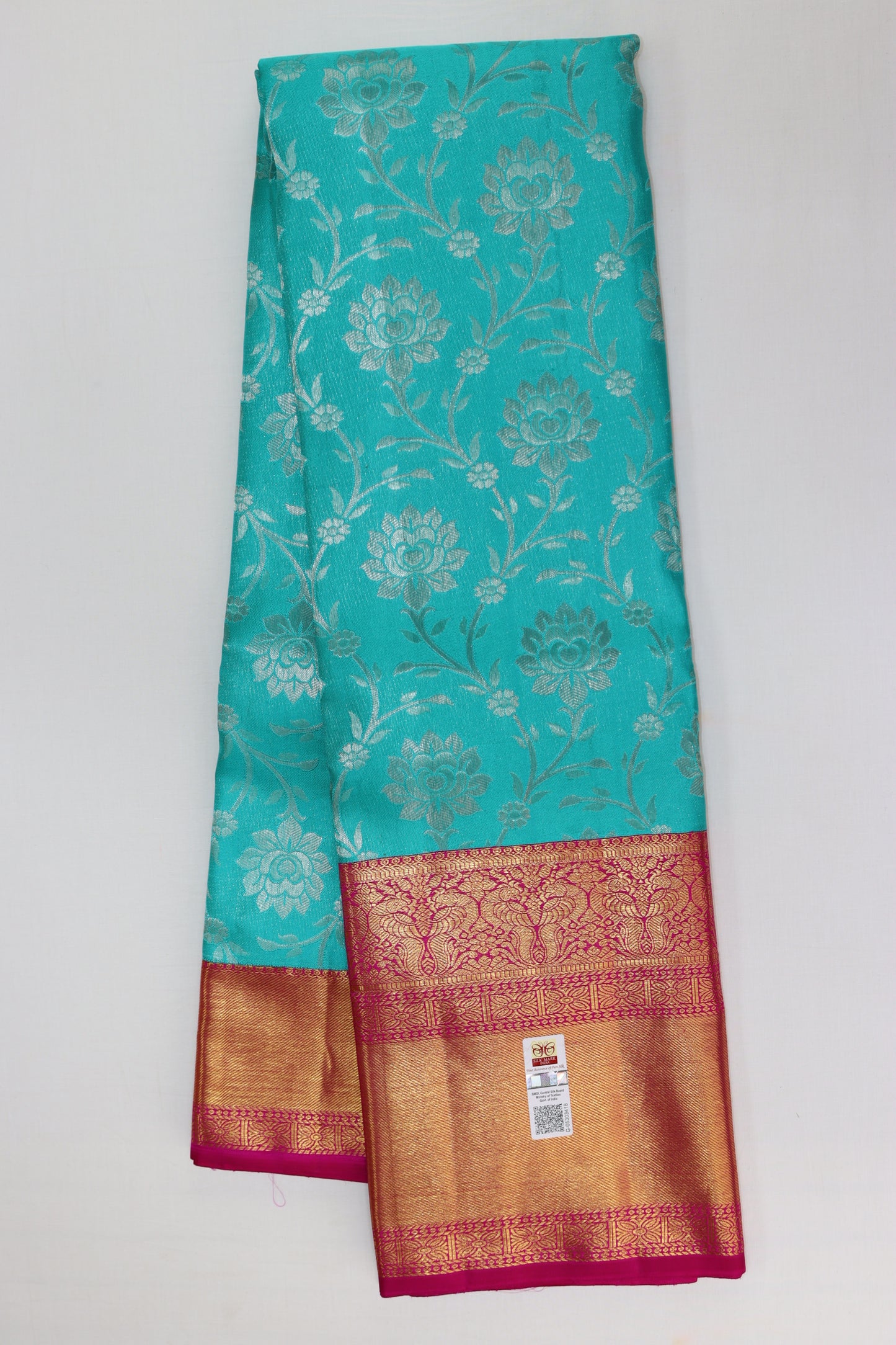 Luxury Blue Kanchipuram Silk Saree From Weavers and Best on Online