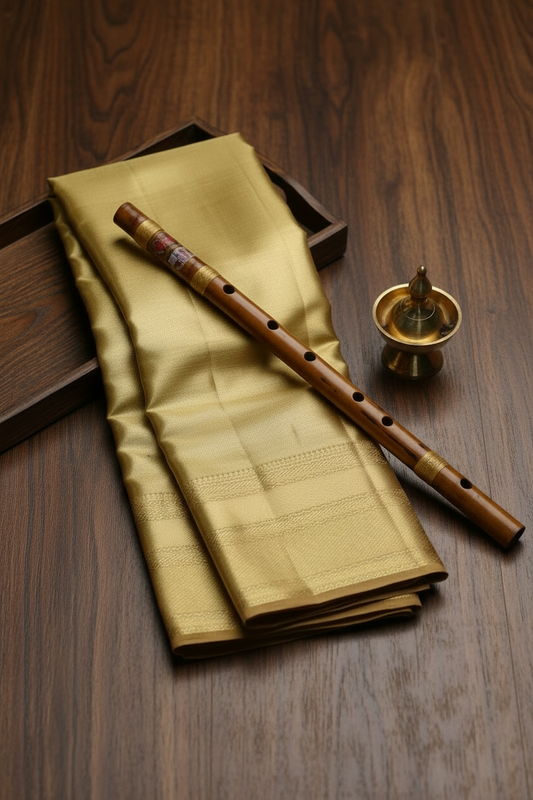 Classy Gold Kanchipuram Silk Saree