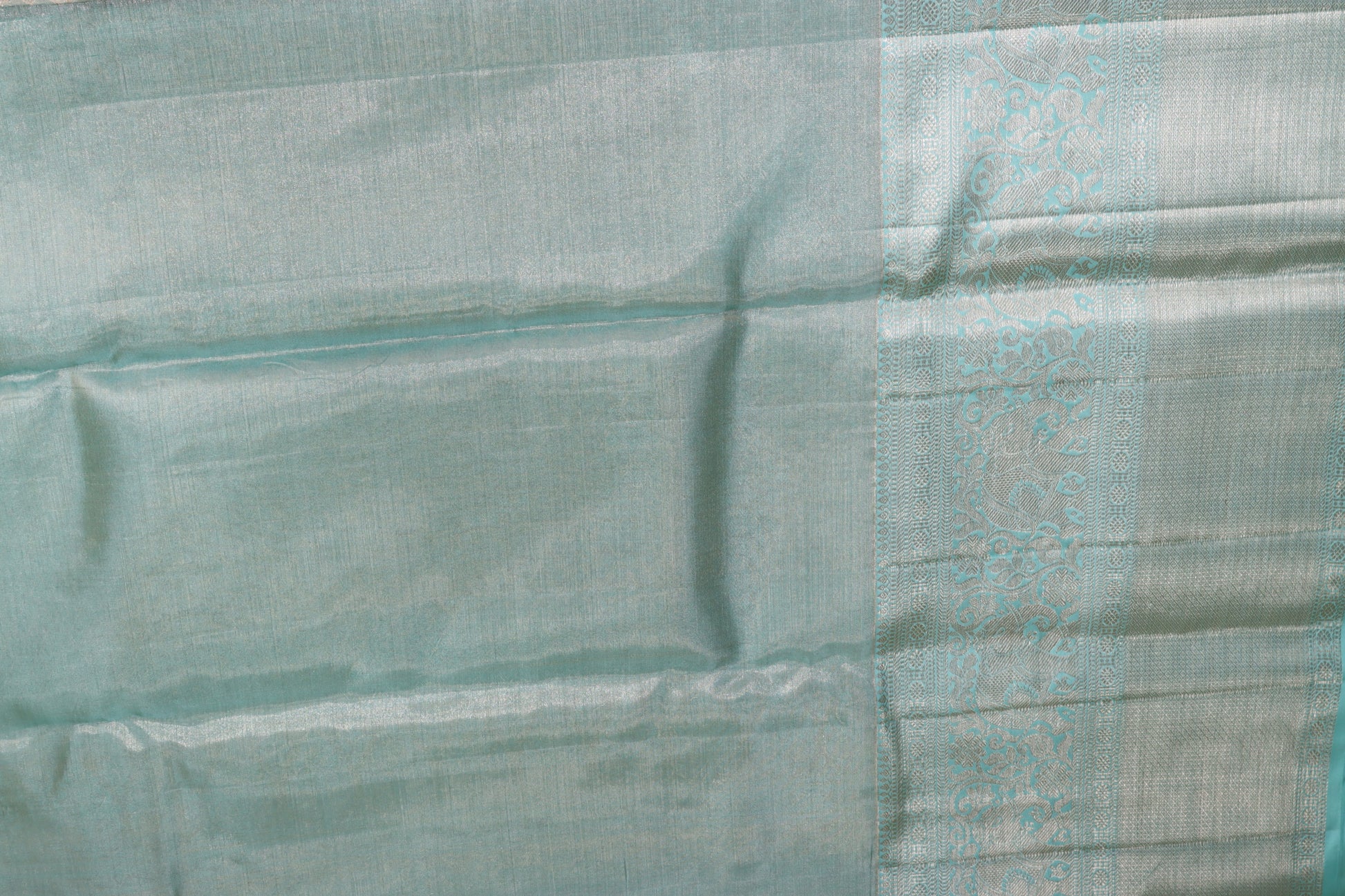 Stunning Sky Blue Kanchipuram Silk saree - My First Saree