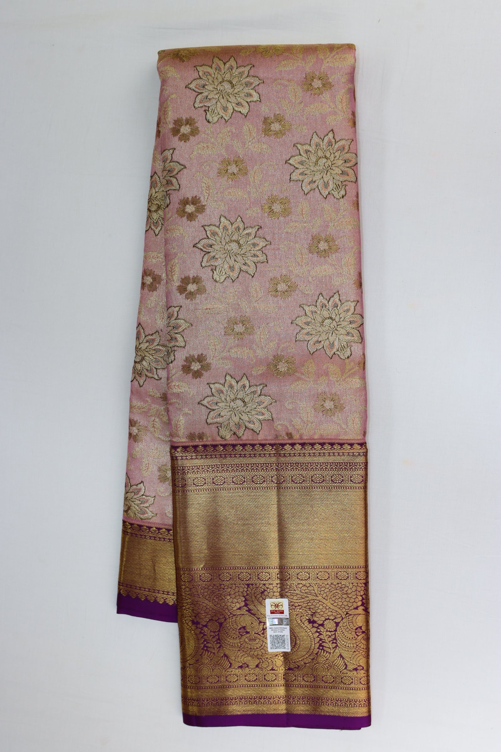 Classy Bronze Kanchipuram Silk Saree From Weavers and Best on Online