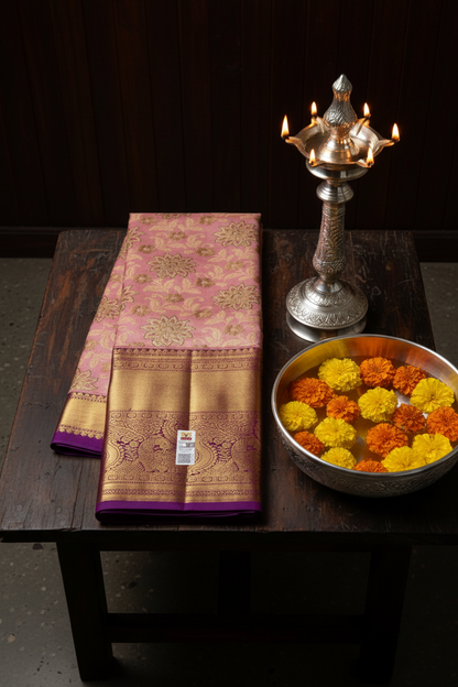 Classy Bronze Kanchipuram Silk Saree