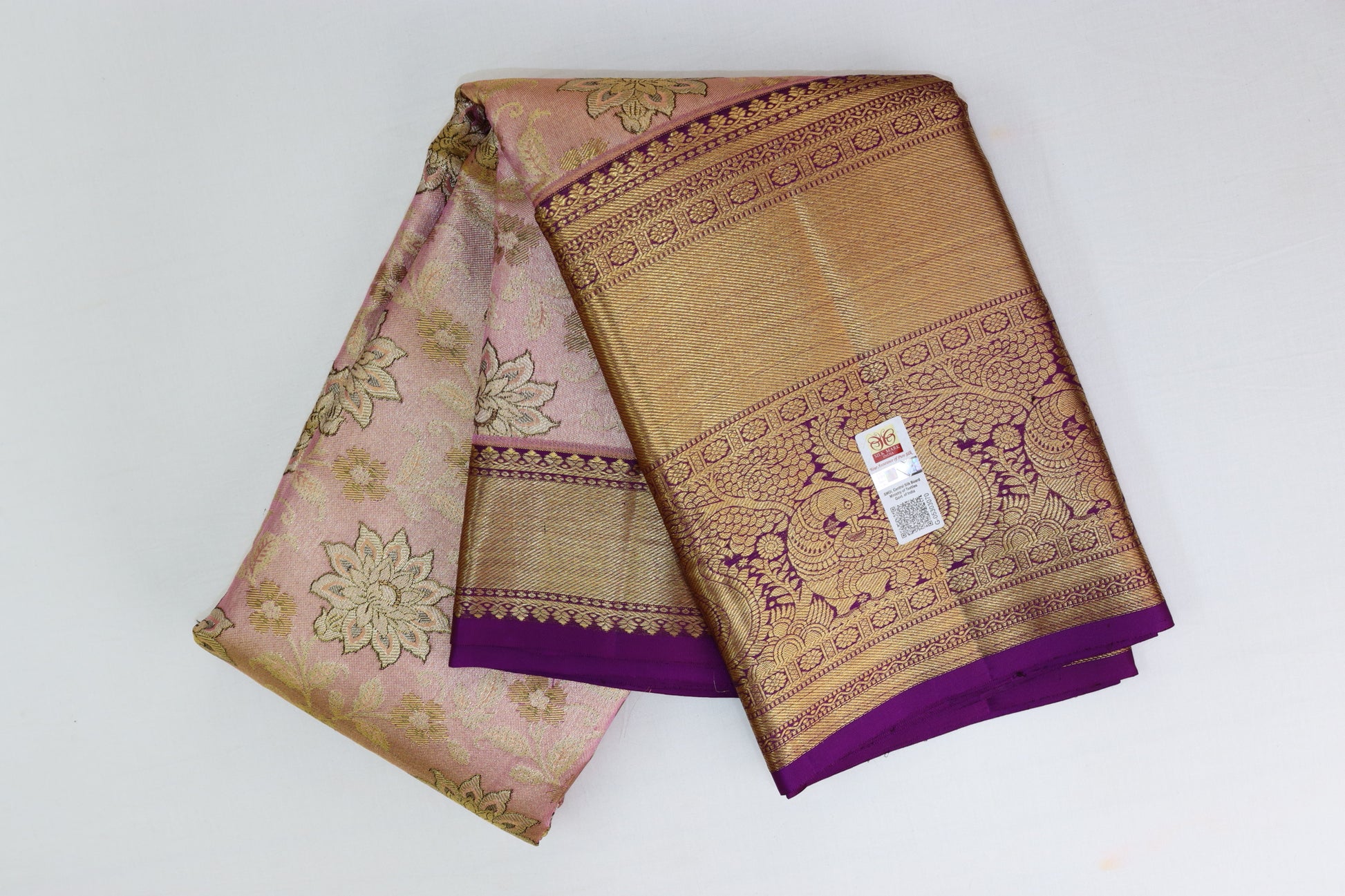 Classy Bronze Kanchipuram Silk Saree From Weavers and Best on Online