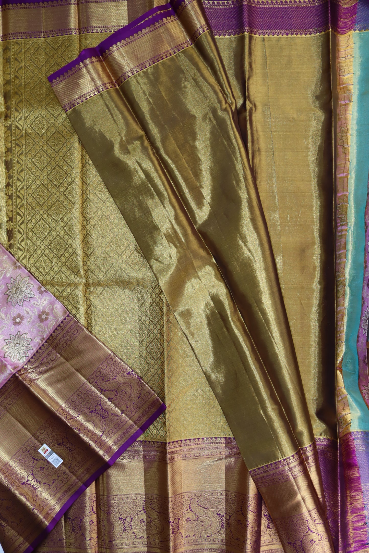 Classy Bronze Kanchipuram Silk Saree From Weavers and Best on Online