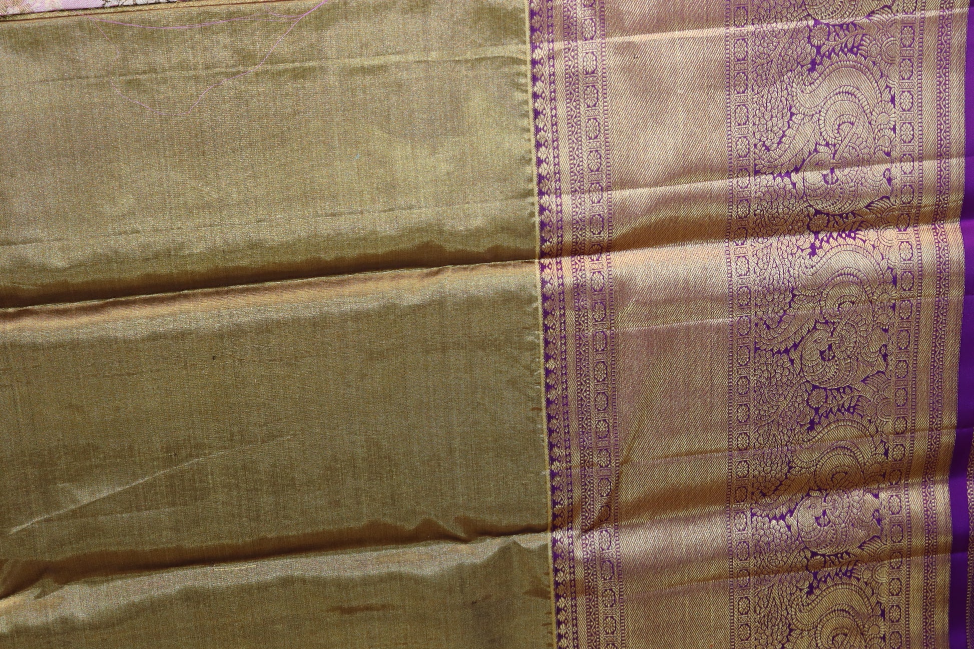 Classy Bronze Kanchipuram Silk Saree From Weavers and Best on Online