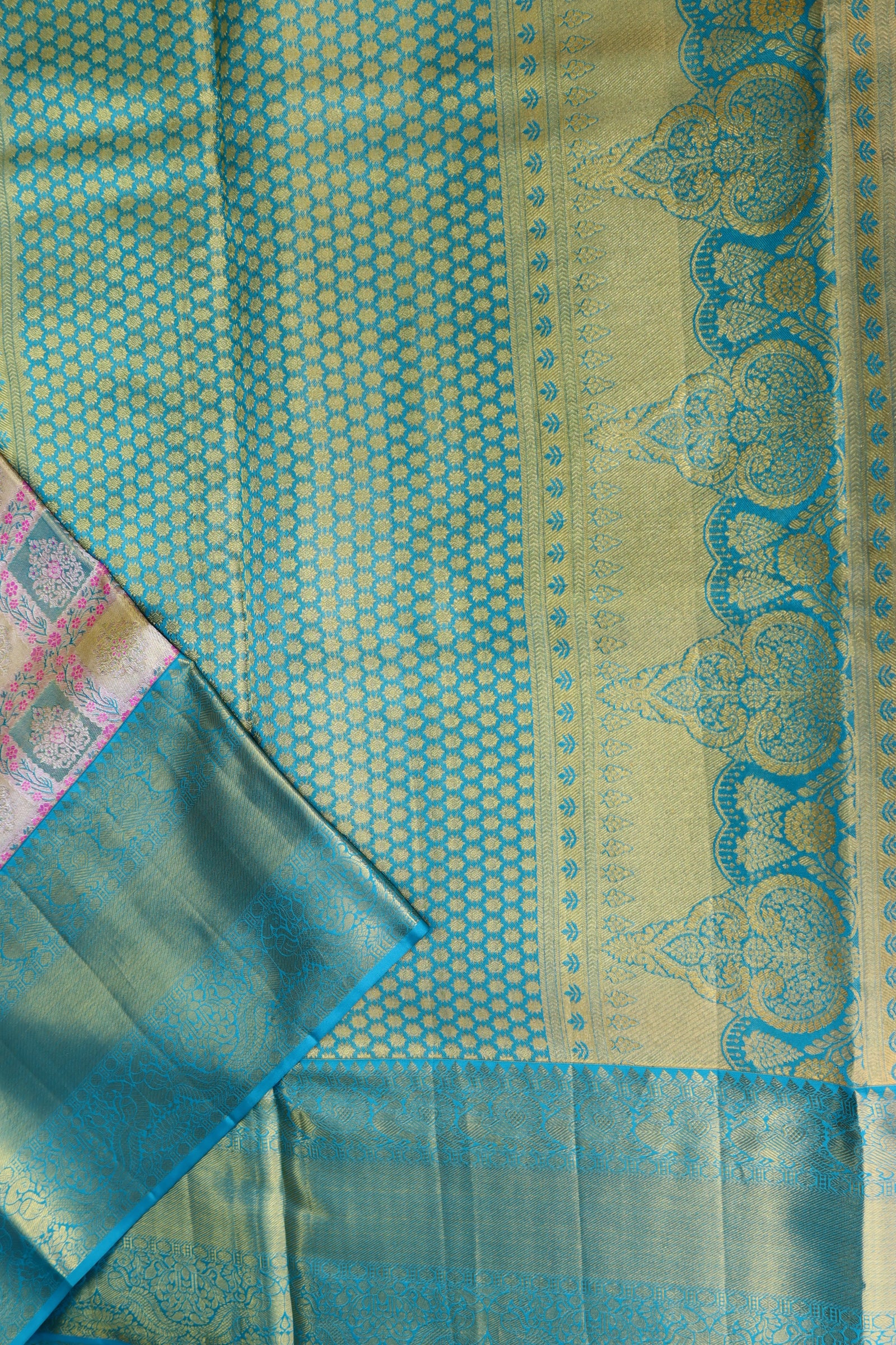 Rich Multi-color Kachipuram Silk saree From Weavers and Best on Online