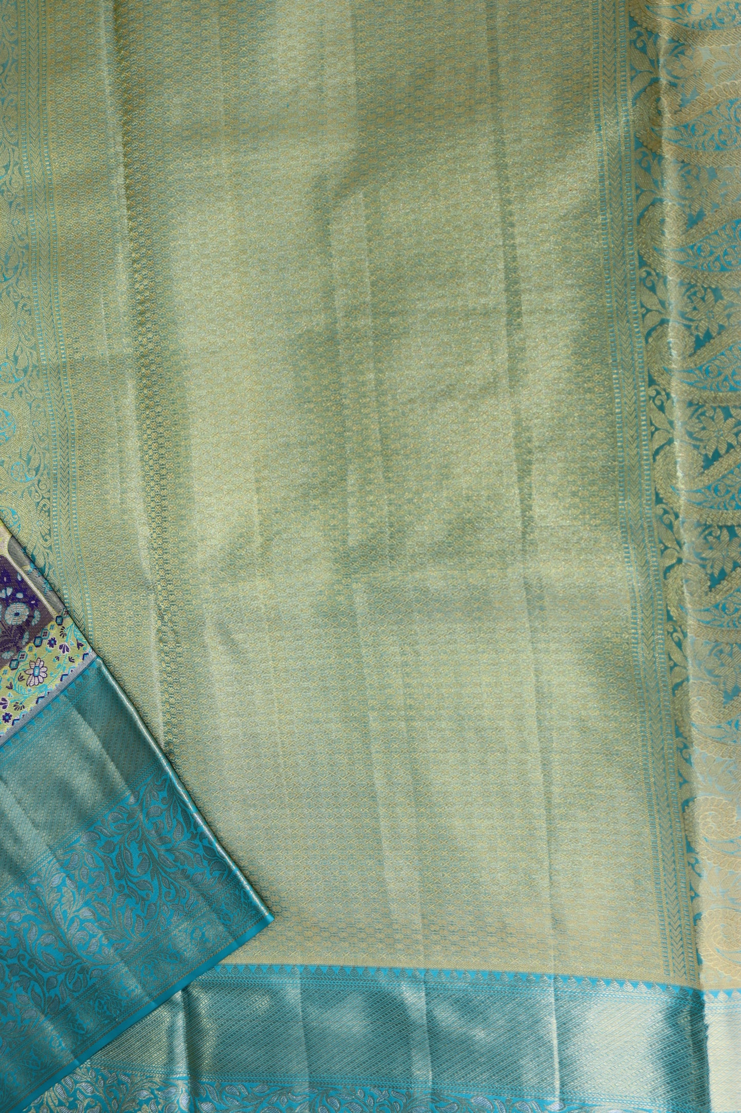 Classy Multi-color Kachipuram Silk saree From Weavers and Best on Online