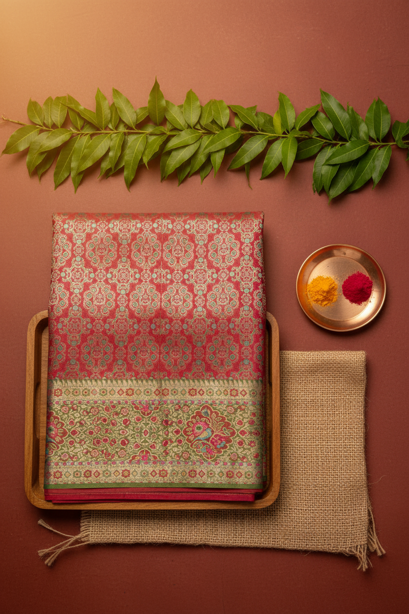 Trendy Red Kanchipuram Silk saree