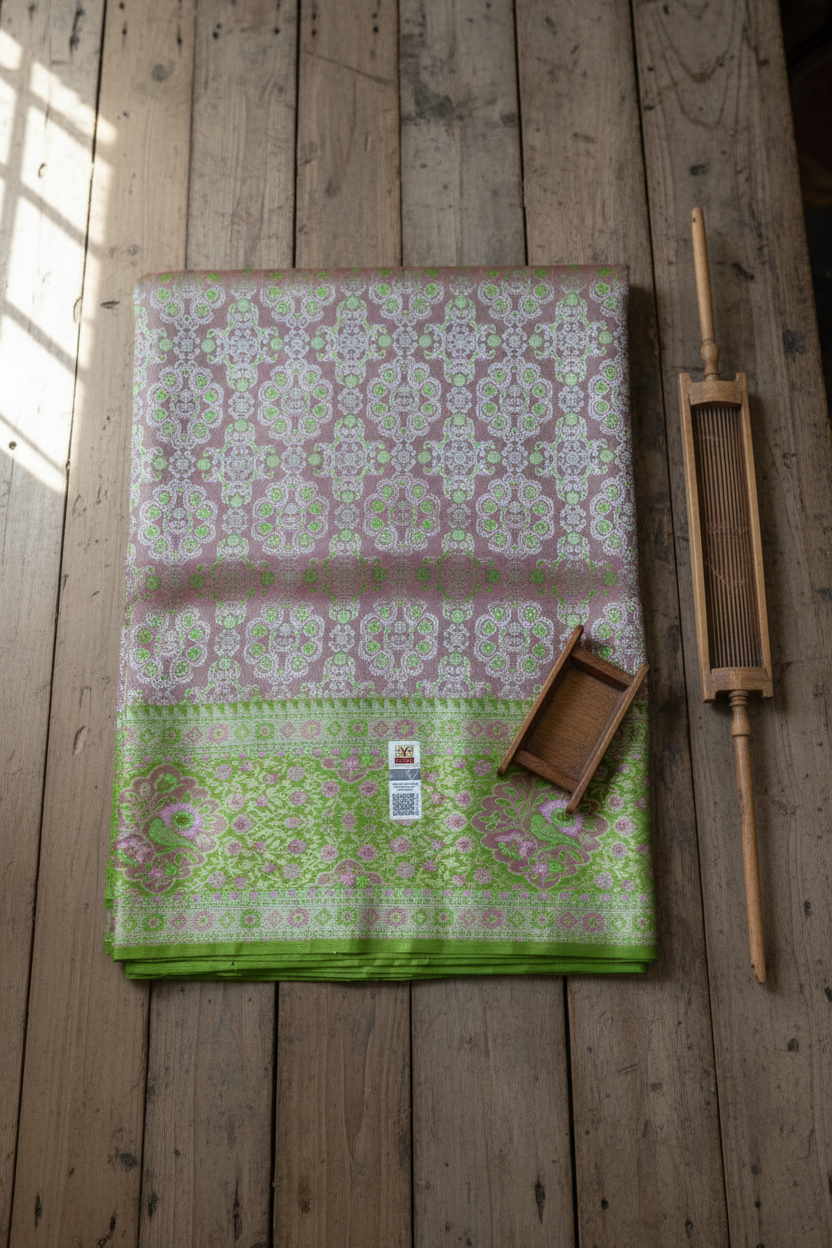 Classy Peach Kanchipuram Silk saree